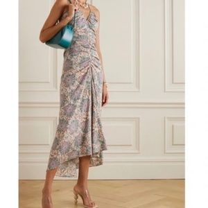 NEW Veronica Beard Sz 8 Aldana Ruched Paisley Midi-Dress
